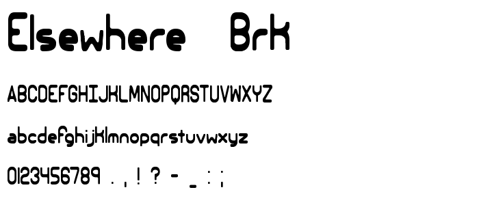 Elsewhere -BRK- font